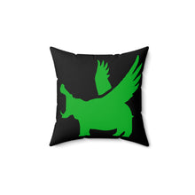 Load image into Gallery viewer, The Marvelous Metamorphosis: Hippos Can Fly™ Spun Polyester Square Pillow
