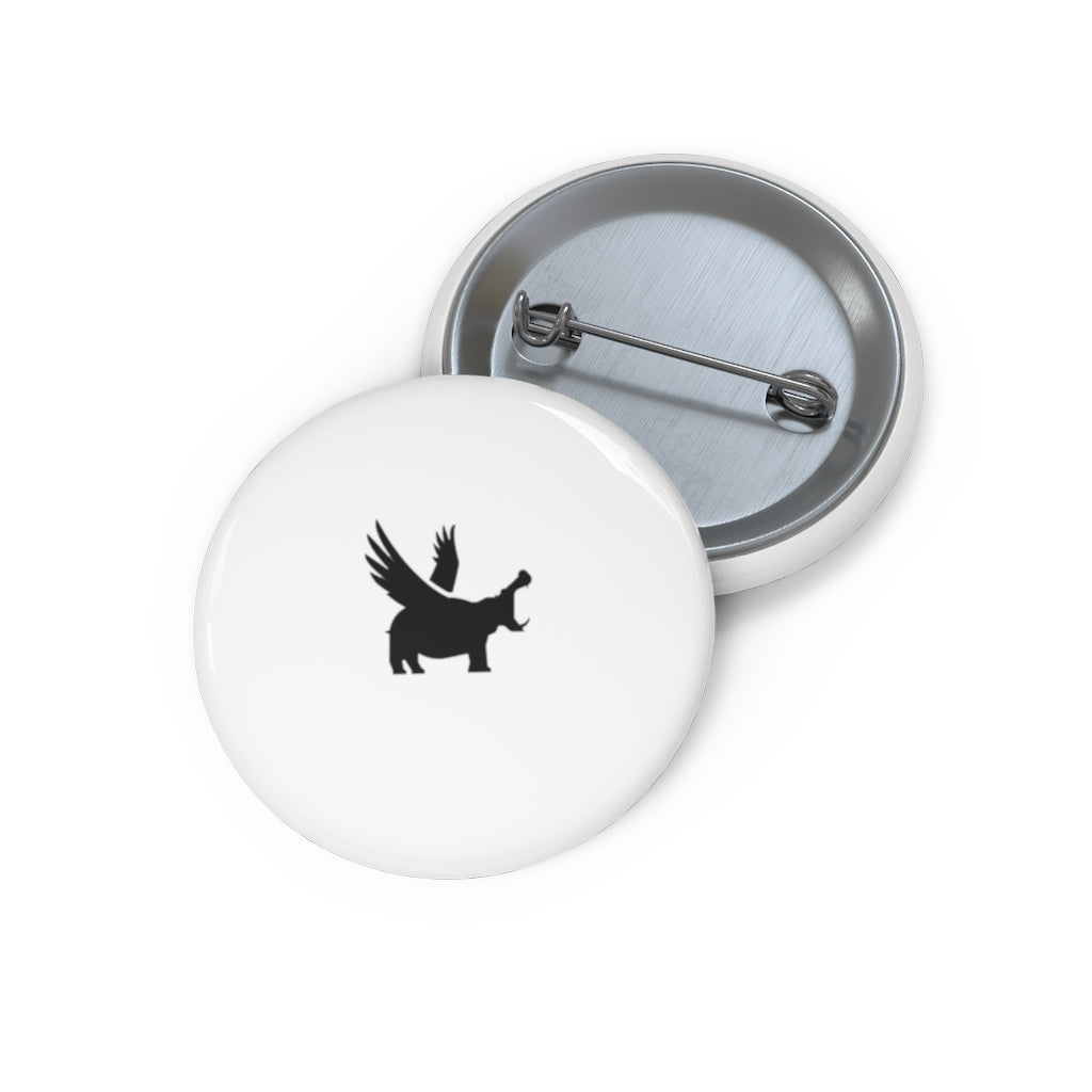 Hippos Can Fly™ Custom Pin Buttons