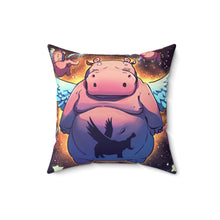 Load image into Gallery viewer, Hippos Can Fly 2025™ Spun Polyester Square Pillow
